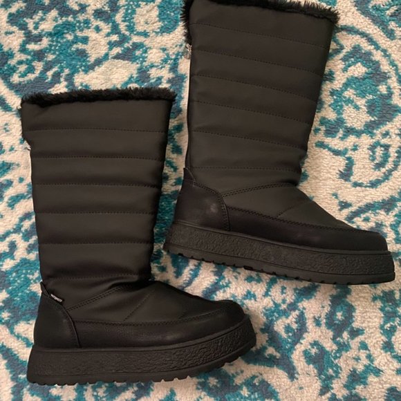 Adrienne Vittadini AV Polar Snow Boots Black 6M - Picture 5 of 7